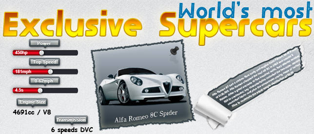 World's Most Exclusive Super Cars Infographic