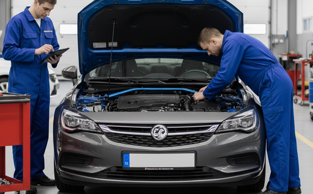 Rebuilt Vauxhall Astra engine